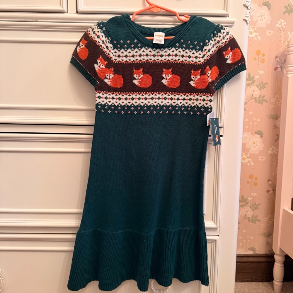 NWT Gymboree Friendly Fox Sweater Dress